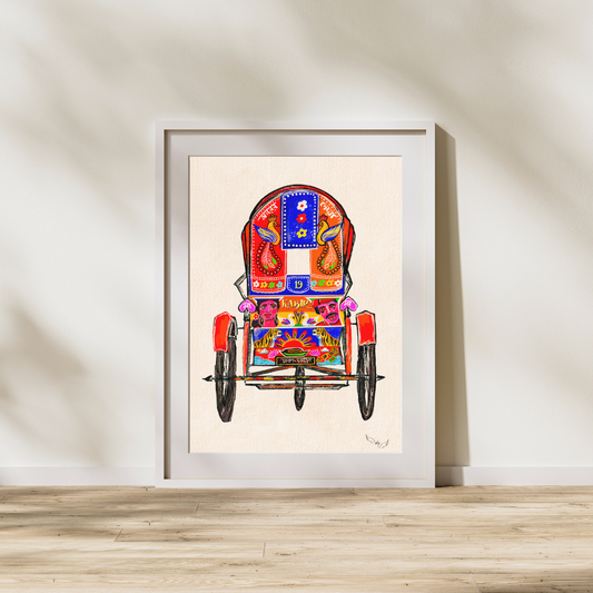 Rickshaw Rhapsody | Art Print (with Personalization Option)