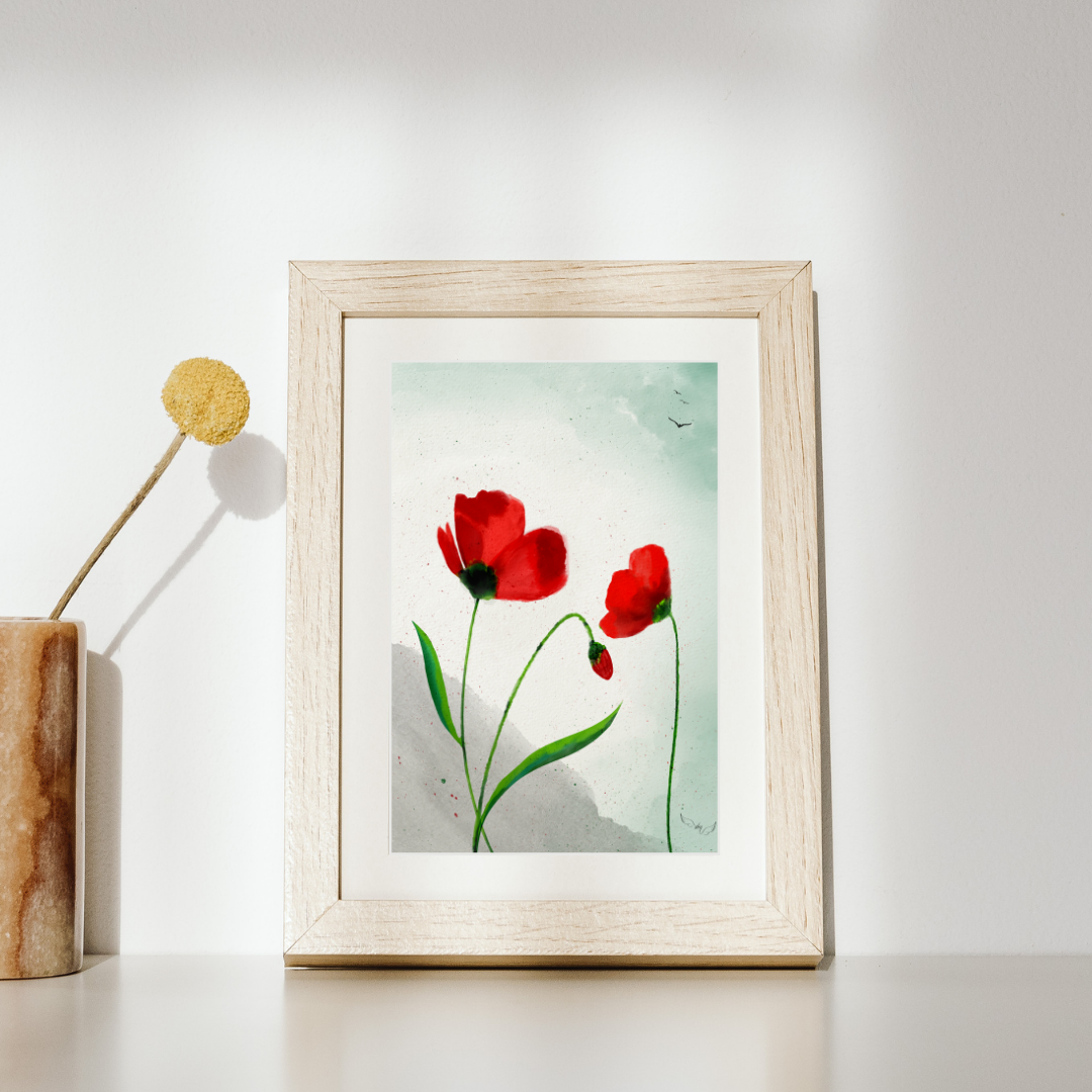 Scarlet Blooms | Art Print