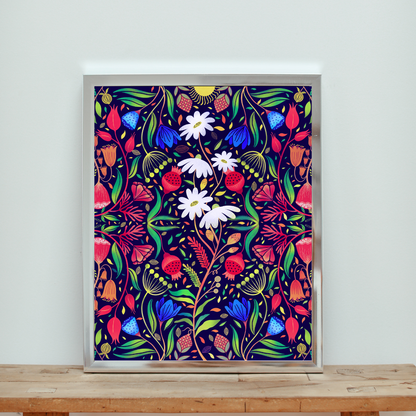 ‘Le Jardin Fleur’ The Flower Garden | Art Print