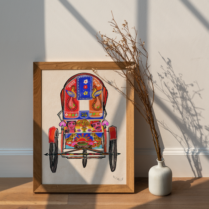 Rickshaw Rhapsody | Art Print (with Personalization Option)