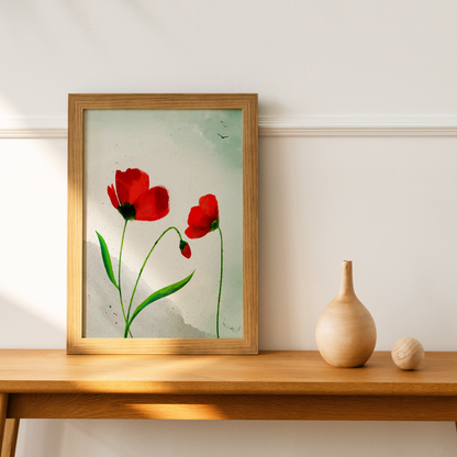 Scarlet Blooms | Art Print