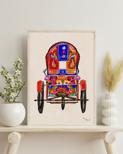 Rickshaw Rhapsody | Art Print (with Personalization Option)