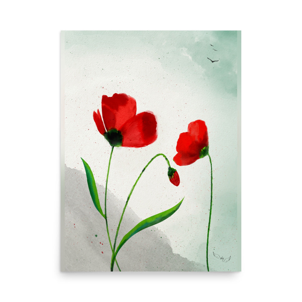 Scarlet Blooms | Art Print