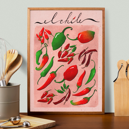 Fiery Flavors - El Chile | Art Print